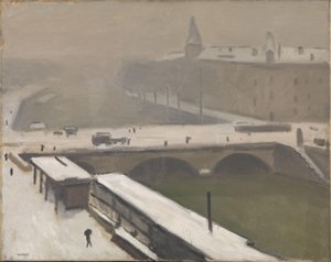 セーヌ川の冬、1900〜16年頃（キャンバスに油彩） 作： Albert Marquet