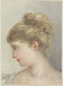女性の頭、左側の横顔 作： Albert Martin