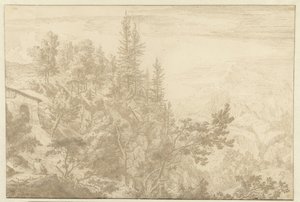 ロイブル峠を望む山岳風景 作： Albert Meyering