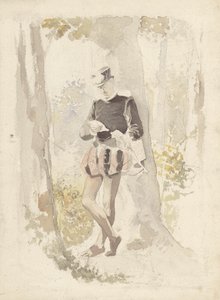 手紙を読んで立っている若い男 作： Albert  Neuhuys