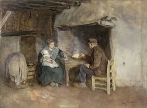 農民の家族での昼食 作： Albert  Neuhuys