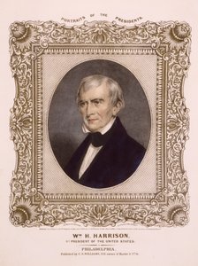 ウィリアムヘンリーハリソン米国大統領、1846年（リトグラフ） 作： Albert Newsam
