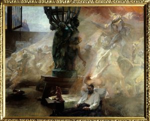 フランスの彫刻家、ジャン・バティスト（Jean-Baptiste）・カルポー（1827-1875）の死。アルベール・メイニャン（1845-1908）の絵画