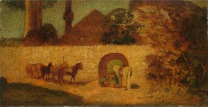 預言者の墓のそば、1882年頃（パネルに油彩） 作： Albert Pinkham Ryder
