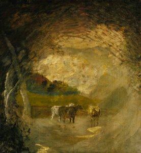樹木と牛のいる風景 作： Albert Pinkham Ryder