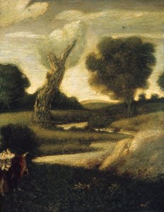 アーデンの森、1888-97年、1908年に再加工。 作： Albert Pinkham Ryder
