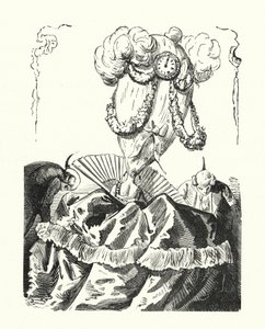 不条理な女性の髪型 作： Albert Robida