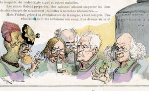 予想：学者、ロビダ著「20世紀の戦争」(化学・細菌戦？)、n.d. 作： Albert Robida