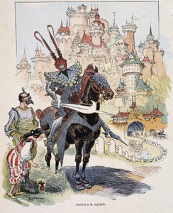 首都への到着-スウィフト著「ガリバー旅行記」（ロビダ画）より 作： Albert Robida
