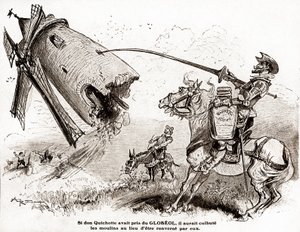 1916年頃、要塞グローブオールの広告用ドン・キホーテ（イラスト）