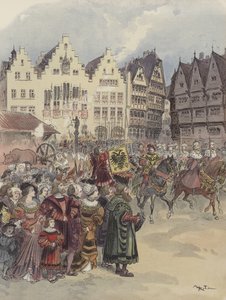 帝国への選挙（1519年6月28日） 作： Albert Robida