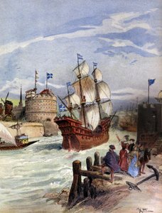ル・アーヴルのフランシス1世艦隊 作： Albert Robida