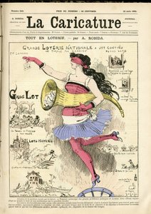アルベール・ロビダ（1848-1926）による『諷刺画』（1880年）の表紙のイラスト。 作： Albert Robida