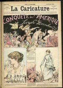アルベール・ロビダ（1848-1926）による『諷刺画』（1880年）の表紙のイラスト。 作： Albert Robida
