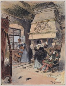 A・ロビダが描いた「Le Capitaine Bellormeau」のイラスト（カラーリトグラフ版 作： Albert Robida
