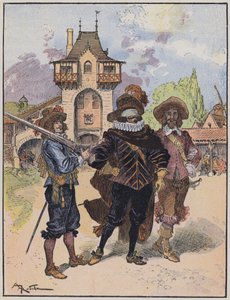A・ロビダが描いた「Le Capitaine Bellormeau」のイラスト（カラーリトグラフ版 作： Albert Robida