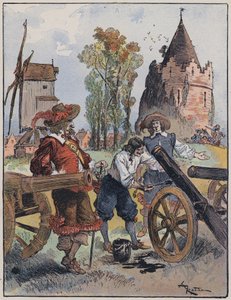 A・ロビダが描いた「Le Capitaine Bellormeau」のイラスト（カラーリトグラフ版 作： Albert Robida