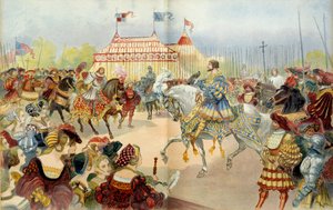 6月7日に行われたフランドル地方の黄金の布のキャンプのインタビュー 作： Albert Robida
