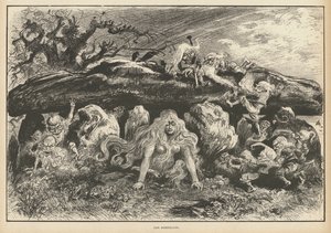 ブルトンの伝説の精霊、コリーガン（リトグラフ 作： Albert Robida