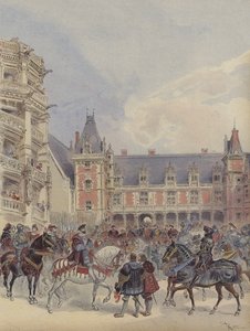 ロワール城中庭 作： Albert Robida