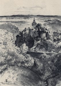 モンコントゥール（コート・ダルモール） - 旧フランス - ブルターニュ - アルベール・ロビダ（1848-1926）によるテキスト、ドローイング、リトグラフ（19世紀後半） 未発表 作： Albert Robida