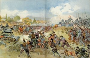 第九次イタリア戦争（1542-1546）：チェリーの戦い（イタリア 作： Albert Robida
