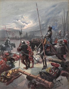 マリニャンの夜、「Francois Ier:George G. Toudouze著「Le Roi Chevalier」（1909年出版）の挿絵。1909年（カラーリトグラフ）。