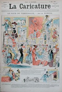 1891年5月7日「ラ・カリカチュア」より「オープニング・デー」（カラーリトグラフ版） 作： Albert Robida