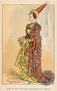 ドレスとフッペランデの歴史XVth Century 作： Albert Robida