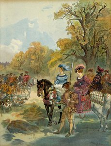 フランソワ1世（1494-1547）のロイヤル・ハント。イラスト 作： Albert Robida