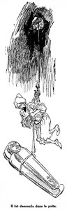 船乗りシンドバッド（シンドバッド）-千夜一夜物語（1001）-彼の冒険を語る1948年の本（フォルタン版、コレクション「ワンダフル・イメージング・オブ・チャイルドフッド」）の挿絵-アルベール・ロビダ（1848～1926）による挿絵-第4回航海：シ 作： Albert Robida