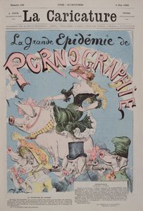 「ポルノの大流行」、雑誌「La Caricature」の表紙イラスト、1892年5月6日