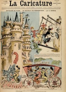 オワーズのピエール・フォン城への道(60) 作： Albert Robida