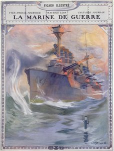 フランスの軍艦、「La Marine de Guerre」の表紙イラスト