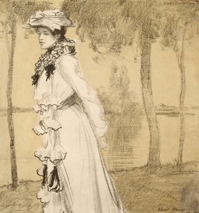 水辺の女性 作： Albert Sterner
