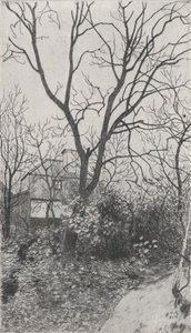秋の秋、スウェーデン美術版画協会 Föreningen for Gr...、1889 のポートフォリオから。 作： Albert Theodor Gellerstedt