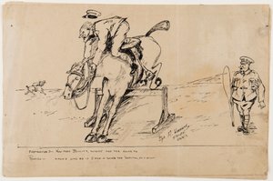 第一次世界大戦の漫画、1917年9月22日（紙にペンとインク） 作： Albert Warbrick
