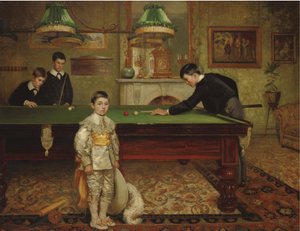 ビリヤードルーム、1902年 作： Albert William Holden