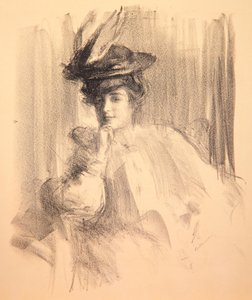 羽の帽子を持つリリー、1907