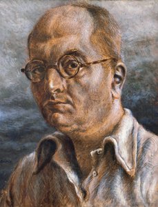Alberto Savinio (1891-1952) による自画像。 20世紀イタリア。 作： Alberto  Savinio