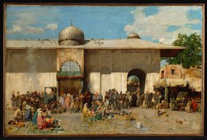オリエンタルマーケット、1884 作： Alberto Pasini