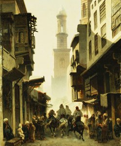 ダマスカスのストリートシーン、1861 作： Alberto Pasini