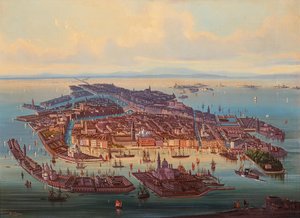 ヴェネツィアの空撮、1867 年。