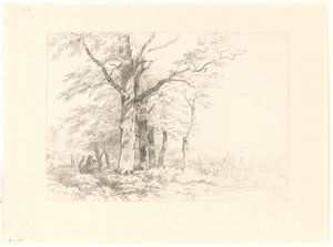 風景の中のオークの研究 作： Albertus Brondgeest