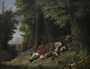 リップヴァンウィンクルアスリープ、1879-80（カナの油）