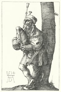 バグパイパー 作： Albrecht (after) Durer or Duerer