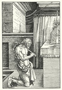 懺悔するダビデ王（エングレービング 作： Albrecht (after) Durer or Duerer