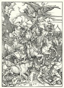 フォー・ホースメン・オブ・アポカリプス(彫刻) 作： Albrecht (after) Durer or Duerer