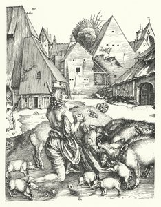 放蕩息子」（彫刻 作： Albrecht (after) Durer or Duerer