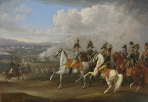 戦闘に参加するフォン・ベルガルド将軍と将校たち 作： アルブレヒト・アダム